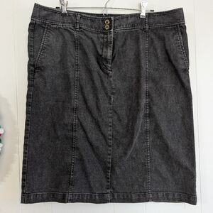 Talbots Black Denim Skirt - size 16